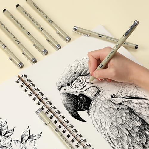 Mr. Pen- 0.25mm Micro Fine Point Pens, 12 Pack, Black Ink, Waterproof | Acid-Free, No-Smear Quick-Dry Fineliner Pens for Drawing, Sketching, Bible Journaling, Outlines & Everyday Writing - color: Black, size: 0.25mm, 8 Pack