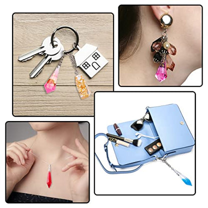 Suhome Crystal Resin Molds,15 PCS Silicone Molds for Resin, Pendulum Resin Pendant Molds for Making Necklace, UV - color: Pendant