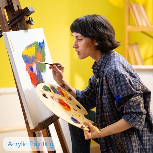 PATIKIL Stretched Canvas, 8 Pcs 4" x 4" Heart Canvas for Painting Blank Primed Canvas Cotton Canvas Panels for Acrylics Oil Watercolor Paints, White