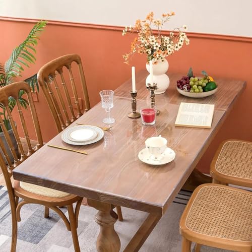 Clear Table Cover Protector 12 x 48 Inch, 2mm Thick Clear Desk Mat, Plastic Table Cover, Transparent Desk Cover, Desk Protector Mat for Desktop, Writing Desk - size: 12" x 48"