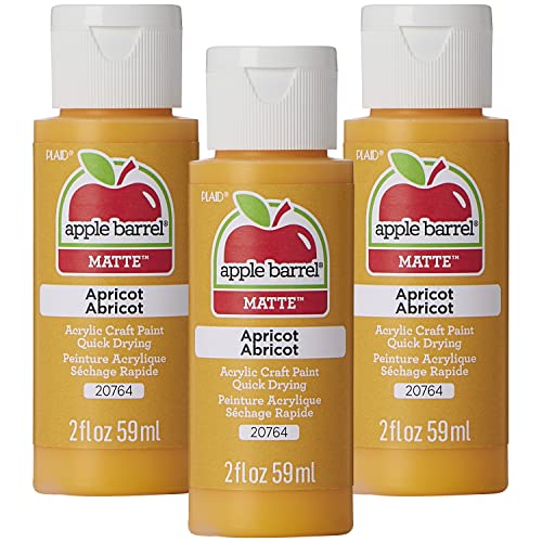 Apple Barrel Acrylic Paint, Apricot) 2 oz, 20764EA- ((Pack of 3) - color: Apricot, size: 2 Fl Oz (Pack of 3)