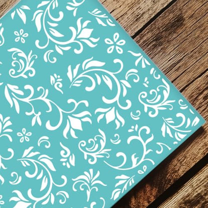 2 Pcs Flower Borders Silkscreen Stencil, Reusable Self-Adhesive Silk Screen Printing Plants Pattern Mesh Transfers Stencil for Painting on Wood Fabric DIY T-Shirt, 8.7x11 Inches - style: Plants