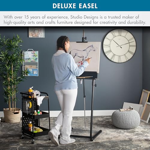 SD STUDIO DESIGNS Deluxe Easel - Black 22.5" W x 23" D x 87.75" H - style: 72"