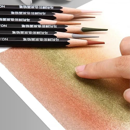 Marie's Professional Charcoal Drawing Set - Premium Artist Sketching Pencils for Portraits & Fine Art - Ideal for Professional Artists & Studio Creation(Grey) - style: Grey (10pcs)