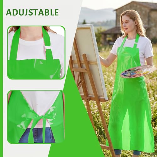 Nanxson TPU Waterproof Apron Lightweight Work Apron with Adjustable Buckle | Liquid Resistant,Neck buckle design,Easy to clean,Unisex,Butcher Apron for Dishwashing Grooming,Halloween - color: Green