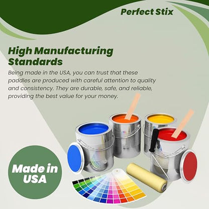 11" x 3/4" Wooden Paint Stirrer Paddle Sticks/Craft Sticks/Automotive Paddle - Pack of 100ct