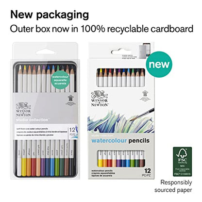 Winsor & Newton Studio Collection Artist Pencils, Watercolor Pencils, Set of 12 - style: 12 Watercolor Pencils