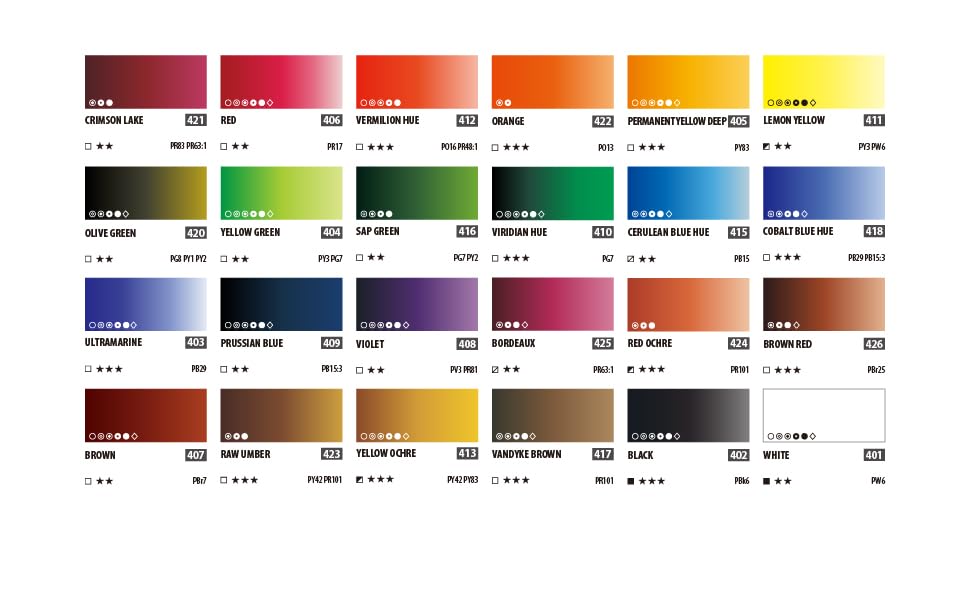 ShinHan Professional Watercolor Paint 7.5ml Tubes 24 Color Set