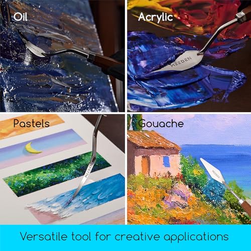MEEDEN Artist Painting Knife Set: 25Pcs Assorted Stainless Steel Palette Knives with Wooden Handle - Art Supplies for Adults, Beginners, Students, Professional Artists - style: 25pcs