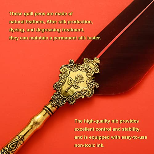 Joyeee Calligraphy Set for Beginners Adults, Inclued Antique Sealing Wax Kit, Wooden Comic Dip Pen, 17 Dip Pen Nibs for Writing, 2 in 1Pen Stand Base and Wax Stamp for Sealing Letter, Brown - color: #112 Brown