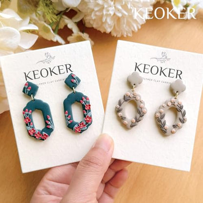 Keoker Polymer Clay Cutters, Boho Clay Cutters for Polymer Clay Jewelry, Basic Polymer Clay Cutters, Clay Earrings Cutters - color: A color