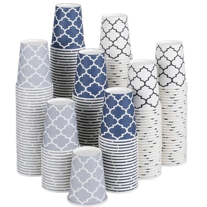 Clawsoff 300 Pack Paper Cups 8 oz, Disposable Coffee Cups 8 OZ Colourful Hot/Cold Beverage Drinking Cups for Office Party Home Picnic - color: Blue, size: 8 oz