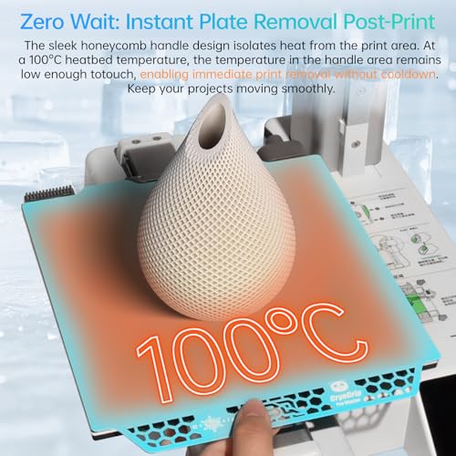 BIQU CryoGrip Pro Glacier for Bambu-Lab A1 Mini 3D Printer 184x184mm Panda Build Plate Double Sided Fine Textured Plate Upgrade Removable Surface Platform High Adhesion & Easy Clean Spring Steel Sheet - style: Glacier-Original(A1 Mini)