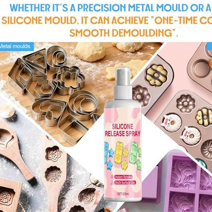 Mold Release Spray, Non Stick Performance, 120ml, Epoxy Resin Release Agent Spray, Candle Soap Mold Rélease S-Pray, Gentle Formula, for Epoxy, Candle, Soap, Plaster, and Concrete Casting Projects