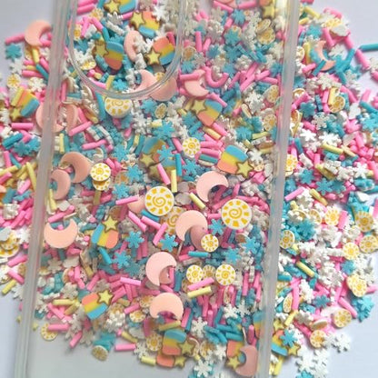 40g Mini Moon and Sun Fimo Polymer Slices Adults Nails Slices Art Design Supplies DIY Craft (Moon & Sun) - color: Moon & Sun