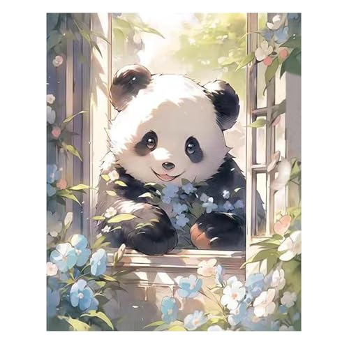 Reivworl Panda Paint by Numbers Kit for Adults, Panda Paint by Number for Adults, Adult Paint by Number Kits for Gifts and Home Wall Decor 16x20Inch - color: 15-Panda, size: Without Frame