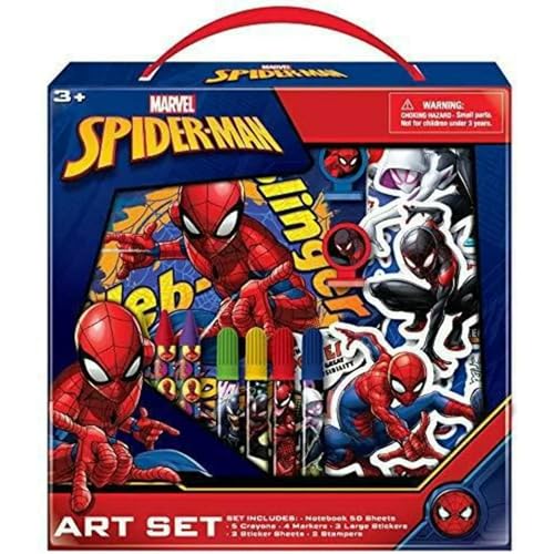 Creative Spiderman Complete Art Kit – Coloring, Painting & Drawing Supplies – Perfect for Home, School, Parties or Travel
