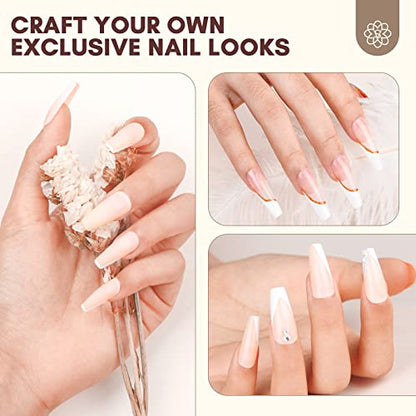 Saviland French Tip Stamp: 14PCS French Tip Tool with Replaceable Nail Stamp Head, Clear Silicone Nail Stamper with Scrapers for French Manicure Home DIY Nails Art Salon