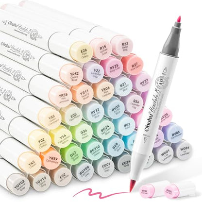 Ohuhu Markers + Bleedproof Marker Pad 5.5"x8.5"