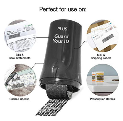 Guard Your ID Advanced Security Roller 2.0 for Identity Theft Prevention Stamping Black - color: Black, size: Regular