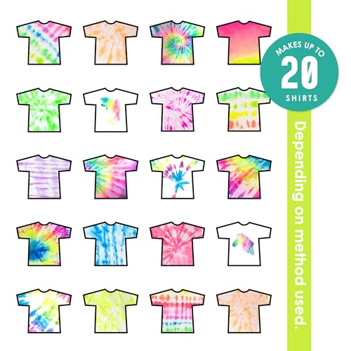 SEI 8 Pack Neon Tie Dye Spray Kit, Tye Dye Kits for Large Groups, Pre-Mixed Water Based Fabric Dye, Spray Bottle Included, Spray Paint for Clothes - color: Neon 8 Pack