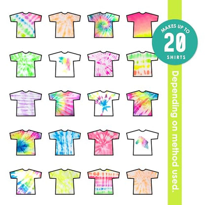 SEI 8 Pack Neon Tie Dye Spray Kit, Tye Dye Kits for Large Groups, Pre-Mixed Water Based Fabric Dye, Spray Bottle Included, Spray Paint for Clothes - color: Neon 8 Pack