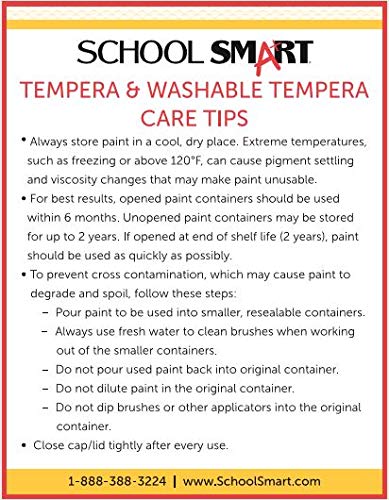 School Smart Washable Tempera Paint, Quart, White (Pack of 2) - color: White, size: 32 Fl Oz (Pack of 2)