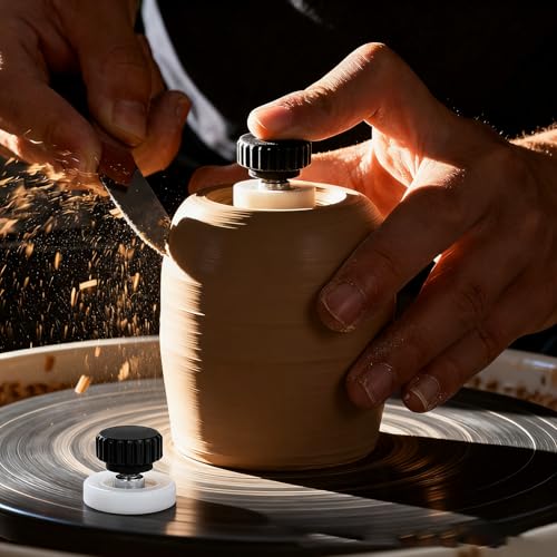 4 Pack Ceramic Clay Pottery Throwing Trimming Spinner Tool Set - Different Sizes with Hand Protection for Pros & Hobbyists
