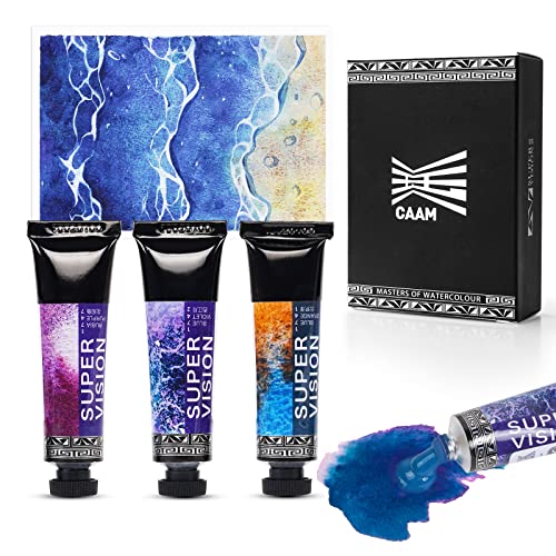 Watercolor Paint Set, Diverse Colors Layering, Attractive Art Watercolor, Vibrant Pigments, 3 Layering Colors for Professionals, Beginners, 15ml*3 Tube (Set E) - color: Set E