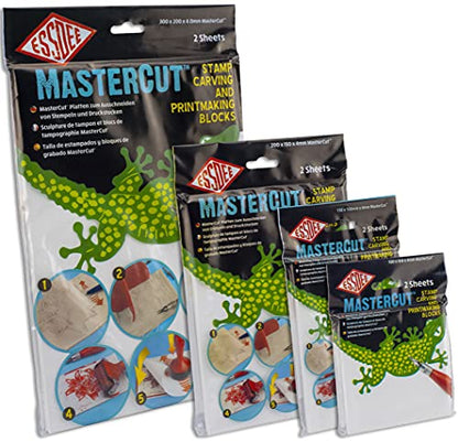 ESSDEE Mastercut Linoleum Carving Blocks - Stampmaking Printmaking Lino Carve - 300 x 200 x 4 mm - Pack of 2 - size: 11.81in x 7.87in x .16in