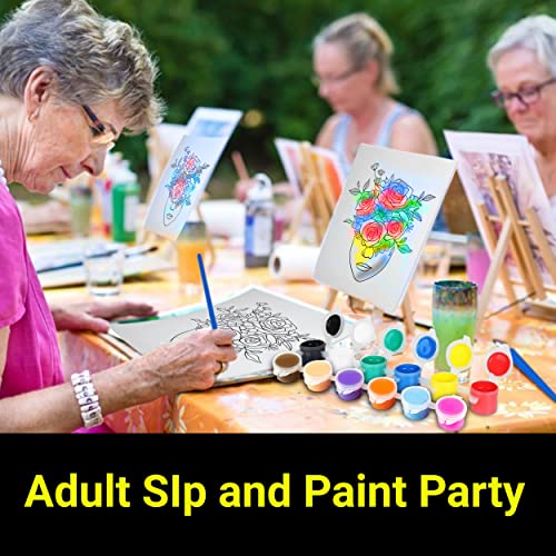 Essenburg Pre Drawn Canvas PICASSO 2 Paint Kit | Adult & Teen Sip and Paint Party Favor | DIY Date Night Couple Activity (S 8x10 CANVAS ONLY) - size: 14"L x 11"W
