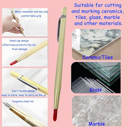 Glass Cutting Tool Kit with Tile Nipper, Glass Running Pliers, Breaker Grozer Pliers, Glass Cutter for Stained Glass, Tiles, Mosaic, with Storage Bag - color: 11 PCS