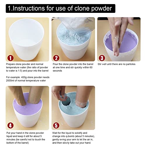 Ochine Hand Casting Kit Couples Mold Keepsake Hands Casting Kit DIY Plaster Statue Alginate Molding Powder Kit Hand Holding Craft Gift for Adults Baby Family Wedding Anniversary Holiday Activities