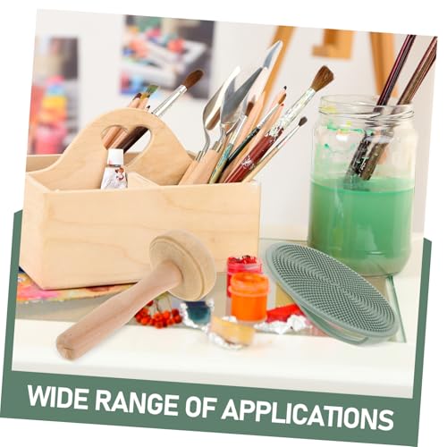 JEWEDECO Versatile Printmaking Tools Ink Plates Mushroom Rollers Wood Carving Knives
