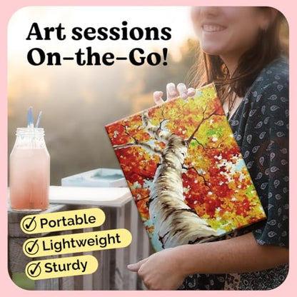 Chalkola Paint Canvas Panels 5x7 inch (15 Pack) for Acrylic Painting & Oil Art, Primed 100% Cotton Boards, Acid-Free for Professional Artists, Hobby Painters, Kids & Beginners - size: 15 - 5"x7", style: White
