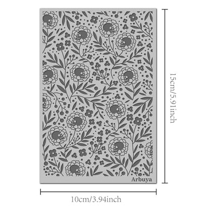 Polymer Clay Texture Mat - Halloween Floral Skull Texture Sheets for Polymer Clay Earrings or Jewelry Crafts Making - style: Skull and Flowers