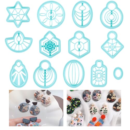 ORIGACH 13 Pcs Geometric Clay Cutters Set - Boho Polymer Clay Cutters for Earring Making & Jewelry Making - style: Geometric