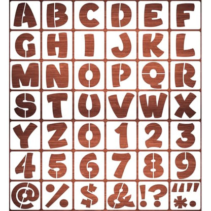 7 Inch Letter Stencils for Painting - 42 Pack Alphabet Letter and Number Stencil Templates with Signs for Painting, Reusable Letters and Numbers Stencils for Chalkboard Wood Signs & Wall Art - size: 7 Inch
