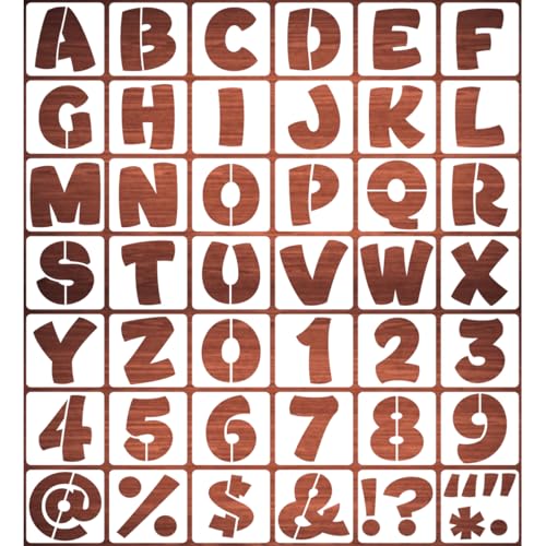 11 Inch Letter Stencils for Painting - 42 Pack Alphabet Letter and Number Stencil Templates with Signs for Painting, Reusable Letters and Numbers Stencils for Chalkboard Wood Signs & Wall Art - size: 11 Inch