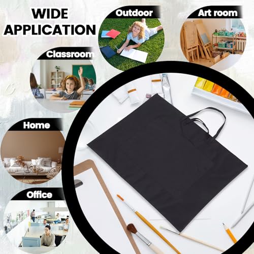 Shinylin 48x36 Inch Large Art Portfolio Bag with Nylon Shoulder Strap, Lightweight Waterproof Art Portfolio Case, Black Carrying Storage Case for Artwork, Poster, Sketching and Drawing