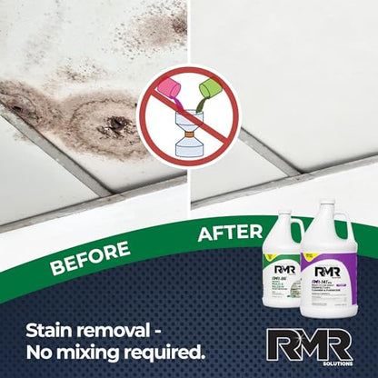 RMR Brands DIY Mold Remover Bundle - Complete Mold Killer & Stain Remover Bundle - Mold and Mildew Prevention Kit, Disinfectant Spray, Includes 2-1 Gallon Bottles - size: 128 Fl Oz (Pack of 2)