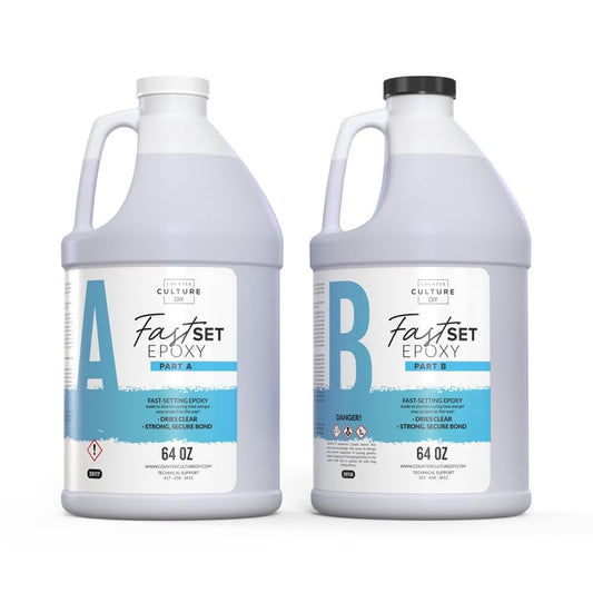 Counter Culture DIY Fast Set Epoxy Resin, 1 Gallon Kit, Quick Art Supplies for Coating, Casting, Geodes, Tabletop, Bar Top, Live Edge River Tables, Metallic Stains… - size: 1 Gallon Kit