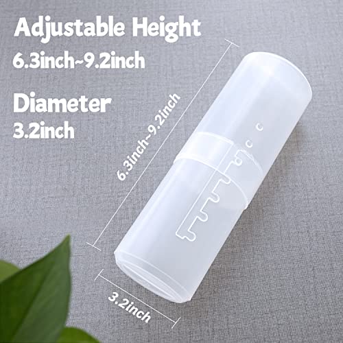 OCHEAL Retractable Makeup Brush Holders, Brushes Organizer Plastic Clear Travel Makeup Brush Case Brushes Container Cup Dustproof Storage for Women and Girls Makeup Artist - color: Plastic Clear-1pc