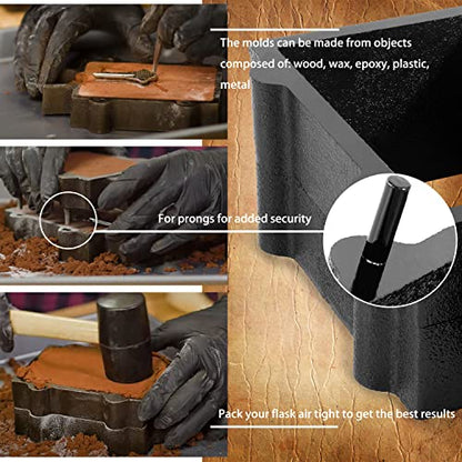 2-Part Cast Iron Flask Mold Frame for Sand Casting Jewelry Metal Casting Making Tool
