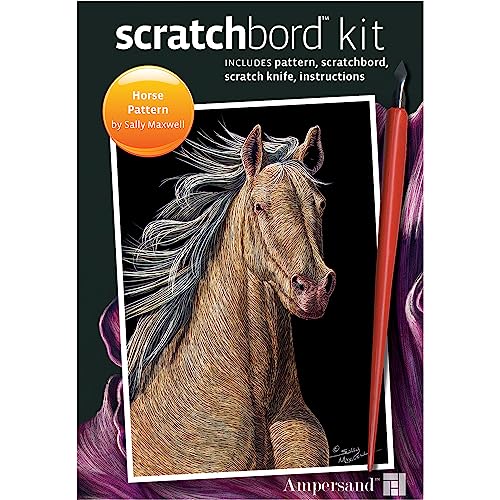Ampersand Art Supply Scratchbord | Horse | 5’’ x 7’’ | Professional Scratchboard Art Panel | for Scratchboard Drawing, Illustration & Mixed Media - style: Horse