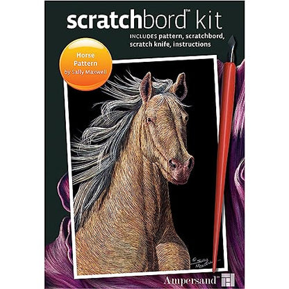 Ampersand Art Supply Scratchbord | Horse | 5’’ x 7’’ | Professional Scratchboard Art Panel | for Scratchboard Drawing, Illustration & Mixed Media - style: Horse