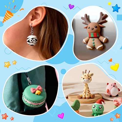 ARTpar 52 Colors Polymer Clay kit，Modeling Clay with Sculpting Tools for Starter,Oven Bake DIY Model Clay,Non-Toxic, Non-Sticky,Gift for Kids Adults - color: 50