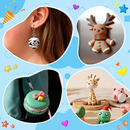 ARTpar 52 Colors Polymer Clay kit，Modeling Clay with Sculpting Tools for Starter,Oven Bake DIY Model Clay,Non-Toxic, Non-Sticky,Gift for Kids Adults - color: 50