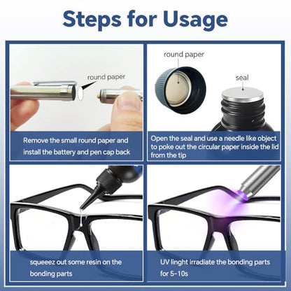 UV Resin with Light 100g,Fast Curing & Bonding UV Resin and 395nm UV Flashlight for Beginner,UV Glue for Bonding Jewelry,Plastic and Glass Repairs（50g*2） - size: 100g