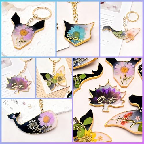 228pcs Resin Keychain Molds, UV Resin Molds for Beginner, Animal Leaf Shape Silicone Molds for Keychain Jewelry Pendant Making - color: 228pcs Animal Keychain Molds